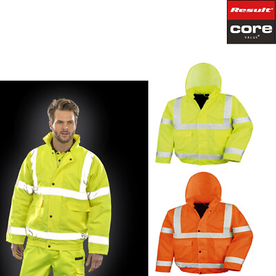 #ad Result Core High Viz Winter Waterproof Blouson R217X Safety Wear Jacket Coat GBP 32.59