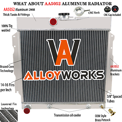 #ad 4 Row Aluminum Radiator For 1963 69 Dodge Plymouth Charger Dart Coronet V8 22quot; $184.95