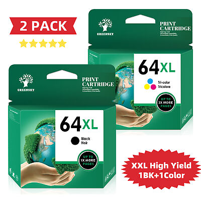 #ad 64 XL 64XL Black Color Ink Cartridge for HP ENVY 7855 7858 6255 6258 7830 lot $20.25