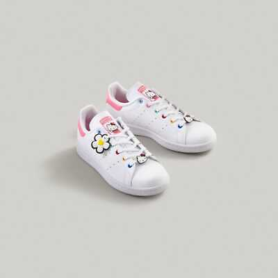 #ad adidas Hello Kitty Stan Smith Originals Shoes Sneakers White US8 Size NEW $95.78