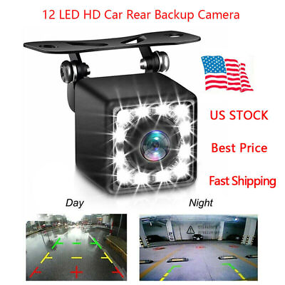 #ad 12 LED Car Rear Backup Camera 170° Night Vision Car Rearview Reversing Camera HD $7.85