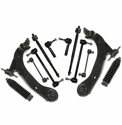 #ad 12 Pc Suspension Kit for Saturn Ion 2006 2007 Control Arms Tie Rod Ends Sway Bar $116.70
