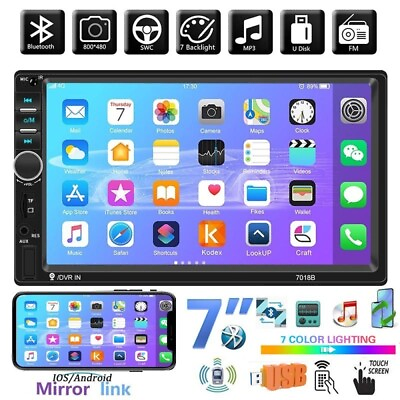 #ad 2Din 7 inch HD Touch Screen Car Stereo MP5 Player Bluetooth Radio USB TF $28.99