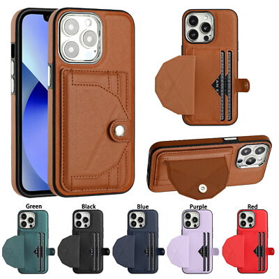 #ad Shockproof Luxury Glossy Soft Leather Case Cover For iPhone 14 13 15 Pro Max $10.11
