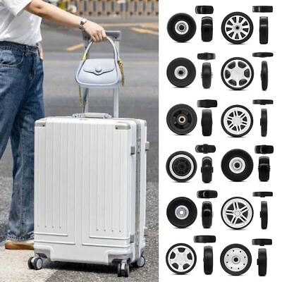 #ad 2Pcs Replace Wheels For Travel Luggage Suitcase Wheels Axles Repair Kit Silent $9.25