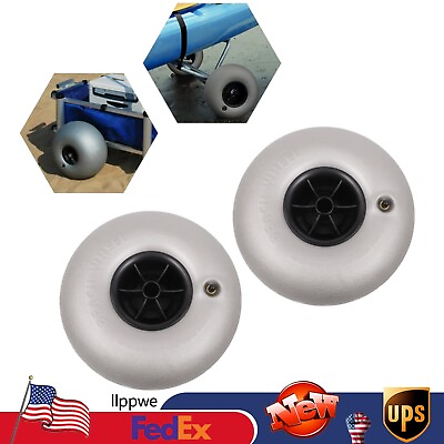 #ad 2Pcs Balloon Wheels 10quot; Replacement Big Beach Sand Tires for Kayak Dolly Canoe $54.16