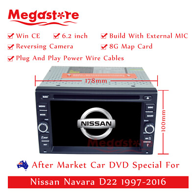 #ad 6.2quot; Car DVD GPS Head Unit Player Stereo Navi For Nissan Navara D22 1997 2016 AU $349.90