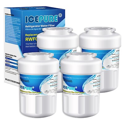 #ad Fit For RFC0600A GE PSHF6PGZBEBB GSS25GSHHCSS fridge Water Filter 4 Pack Icepure $33.99