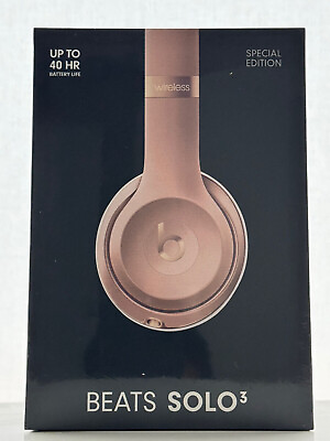 #ad New Beats by Dr. Dre Solo3 Wireless On the Ear Headphones Rose Gold $120.00