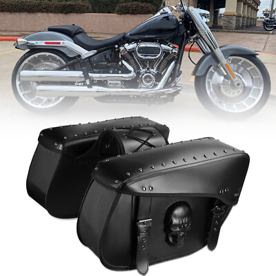 #ad Side Storage Bags Anti Water Motorcycle Saddlebags Universal Saddle Bag $77.46