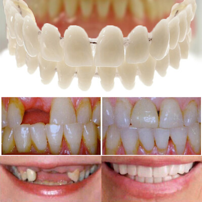 #ad False Snap On Bottom Upper Lower False Teeth Dental Veneers Dentures Fake Tooth $8.03