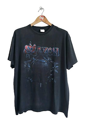 #ad Vintage Saxon quot;Into the Labyrinthquot; 2009 Double side Tour T shirt Heavy Metal XL $80.00