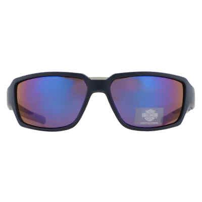 #ad Harley Davidson Blue Mirror Wrap Men#x27;s Sunglasses HD0672S 91X 61 HD0672S 91X 61 $16.49