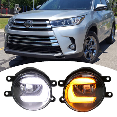 #ad Fit Toyota Corolla Highlander camry Front Bumper LED Fog Lights Lamps w wiring $63.99