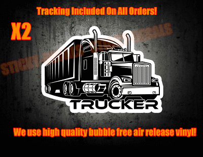 #ad Trucker Truck Vinyl 2 6quot; Decal Sticker Trucking Big Rig Semi Driver Life $10.99
