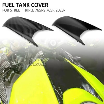 #ad For Street Triple 765 R RS Fuel Tank Front Upper Cover Carbon Fiber Fairing Cowl $47.39