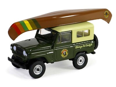 #ad 1980 Nissan Patrol with Canoe Diecast 1:64 Scale Model Greenlight 38060F $12.95