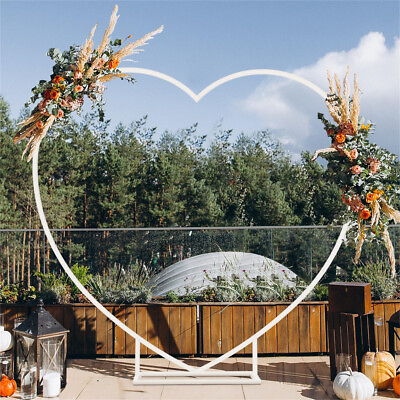 #ad #ad 7.2FT Heart Shape Wedding Arch Stand Heavy Duty Metal Balloon Backdrop for Party $54.90