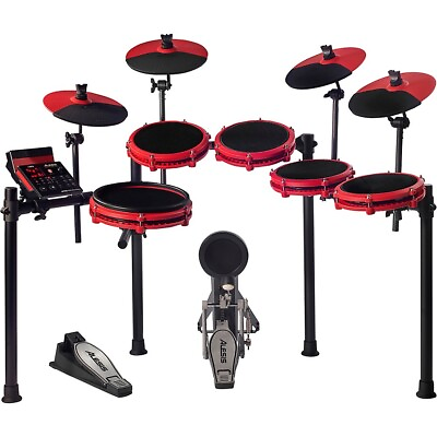 #ad Alesis Nitro Max Expanded Electronic Drum Kit Red $448.00