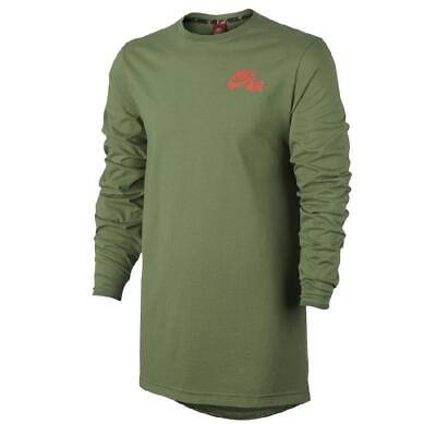#ad Nike Air Long Sleeve Basketball T Shirt Palm Green Max Orange Men#x27;s Large 2XL $75.00