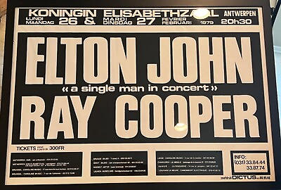 #ad Elton John Original Silk Screen Concert Poster $550.00