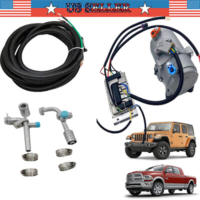 #ad A C 12V 1000W Electric Compressor Set for AC Air Conditioning Car Truck Bus Auto $499.89