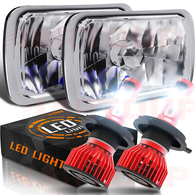 #ad Pair 5x7quot; 7x6quot; LED Headlights H4 Hi Lo White Beam For Ford Bronco 1978 1986 $119.99