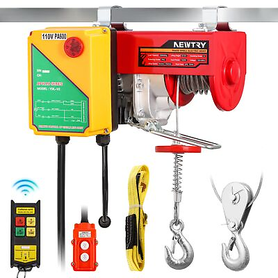 #ad 1320lb Electric Hoist Lift Wireless amp; Cable Remote Control Overhead Electric... $281.29