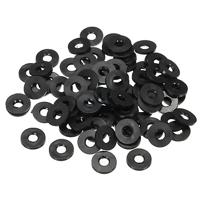 #ad 100Pcs M6 Rubber Flat Washer 6mm x 13mm Sealing Spacer Gasket AU $15.20
