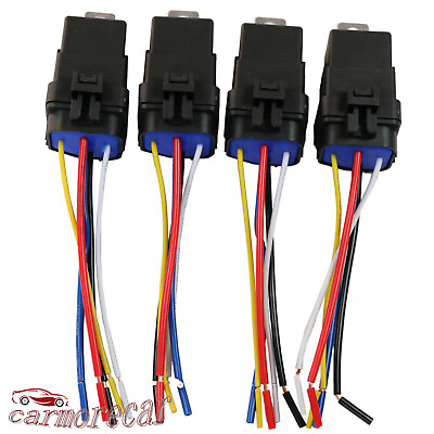 #ad #ad 4 pack 5 pin amp; wire Heavy Duty Car Auto Relay 12V 40 amp Waterproof Plug Socket $17.94