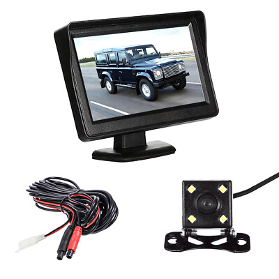 #ad Car Rearview Mirror Video Parking Monitor TFT Screen 4.3Inch Display LED Camera $34.66