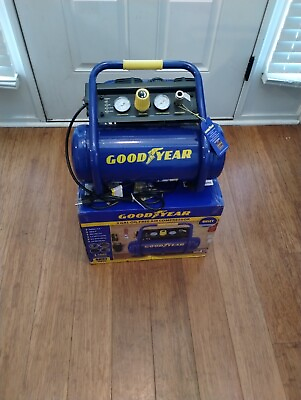 #ad Goodyear 2 Gal Quiet Air Compressor Portable Roll Cage Design $100.00