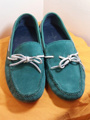 #ad Cole Haan Men#x27;s Air Grant Suede Driving Loafers Teal Size 10M EUC $45.00