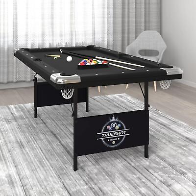 #ad Trueshot Portable 6 Ft Folding Pool Table Billiards With Accessories Included $699.97