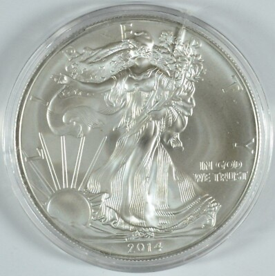 #ad 2014 American Silver Eagle Brilliant Uncirculated $32.95