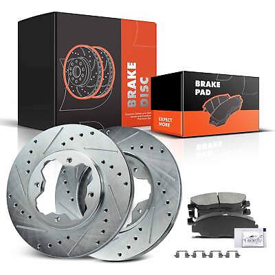 #ad 2x Drilled Brake Rotors for Honda Accord 1990 1997 Acura CL 1997 L4 2.2L Front $86.99