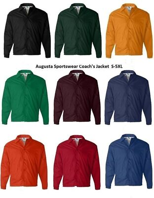 #ad Augusta Sportswear Coach#x27;s Nylon Jacket Men#x27;s S 3XL 4XL 5XL Water Resistant 3100 $24.19