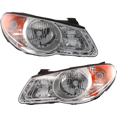 #ad For 2007 2010 Elantra Headlights Headlamps Replacement 07 08 09 10 LeftRight $129.69