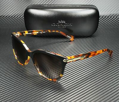 #ad COACH HC8132 5438T5 Black Tortoise Cat Eye Women#x27;s 57 mm Sunglasses $96.39