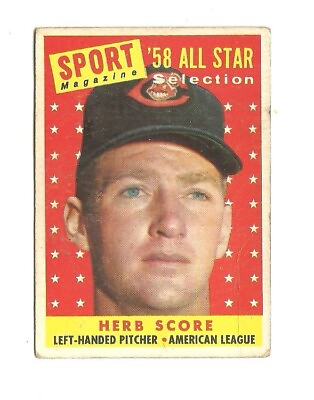 #ad 1958 Original Topps Sport Magazine #x27;58 All Star Selection Cards Herb Score $89.96