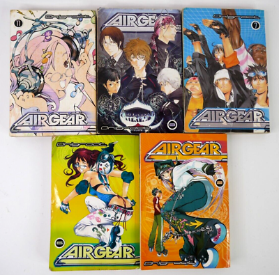 #ad Air Gear English Manga Book Lot Vol 2 6 7 8 amp; 11 by Oh Great Del Rey $56.99