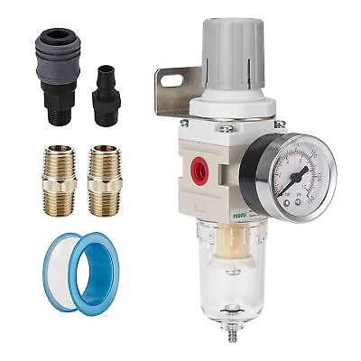 #ad 1 4quot;NPT Compressed Air Filter Regulator Combo Air Compressor Water Separator NEW $19.87