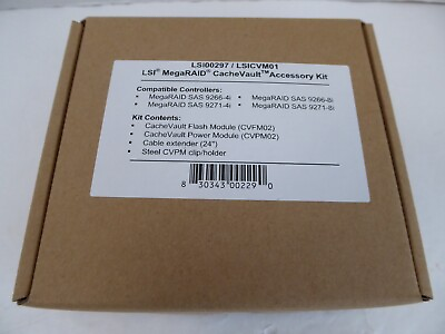 #ad New LSI LSI00297 CVM01 LSI Megaraid CacheVault Kit w CVFM02 CVPM02 Modules $56.99