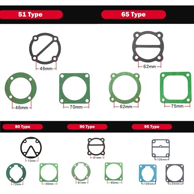 #ad Head Gasket Set For Air Compressor Plastic Rebuild Kit Valve Plate Gaskets $6.36