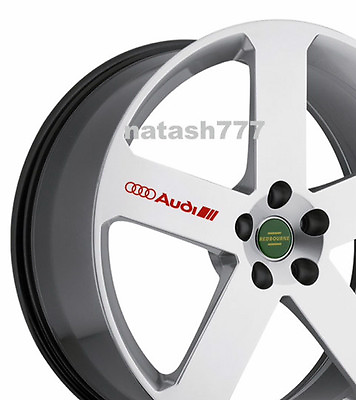 #ad 4 AUDI Decal Sticker Racing Sport S Line Wheels Rims emblem logo RED $17.85