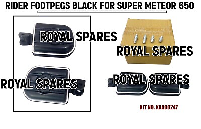 #ad quot;RIDER FOOTPEGS BLACKquot; Fit For Royal Enfield Super Meteor 650 Express Shipping $48.60
