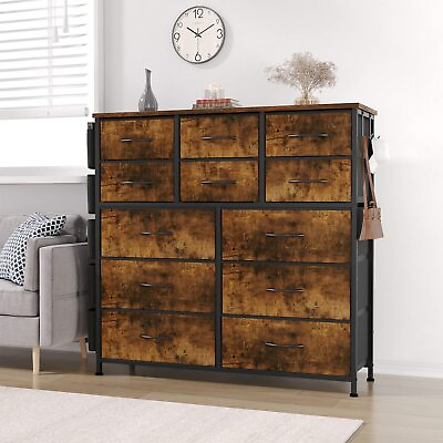 #ad 12 Chest Of Drawer Tall Dresser For Bedroom Clothes Storage Furniture Cabinet US $99.95