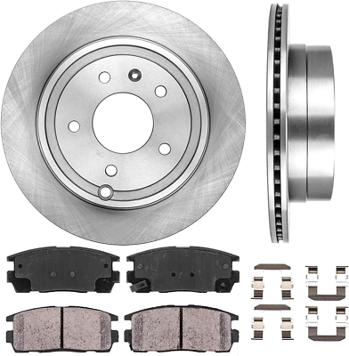 #ad Callahan Rear Brake Disc Rotors and Ceramic Brake Pads Hardware Brake Kit for $142.99