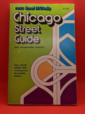 #ad 1975 New Rand McNally Chicago Street Guide and Transportation Directory $4.99
