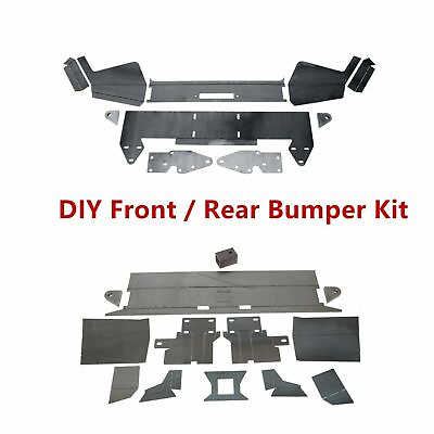 #ad DIY Front Winch Bumper Rear Bumper Kit Metal for 1984 2001 Jeep Cherokee XJ $96.79